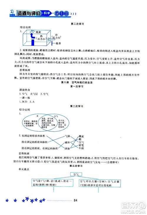 2019年资源与评价科学三年级上册教科版参考答案 2019年资源与评价科学三年级上册教科版参考答案