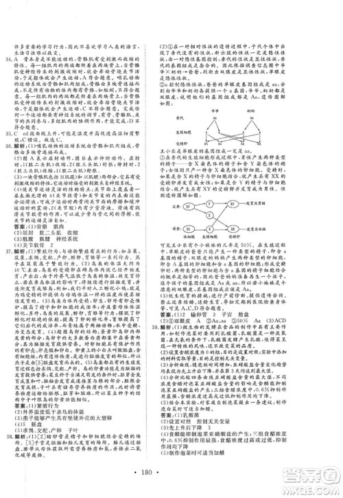 海南出版社2019新课程同步练习册八年级生物上册北师大版答案