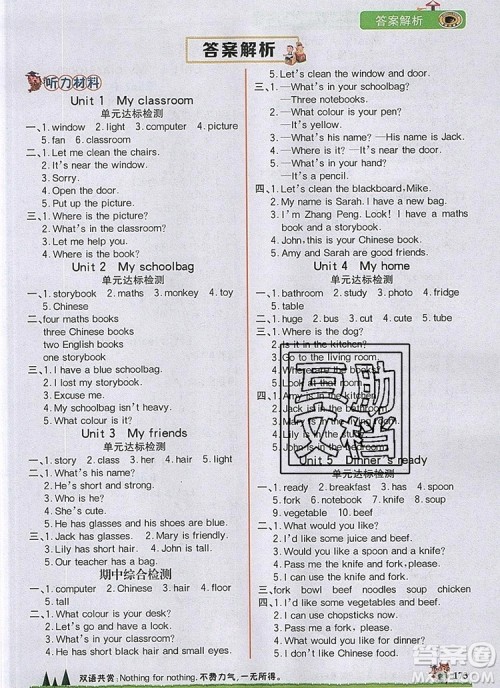 世纪金榜金榜大讲堂四年级英语上册人教版2020年新版答案 世纪金榜金榜大讲堂四年级英语上册人教版2020年新版答案