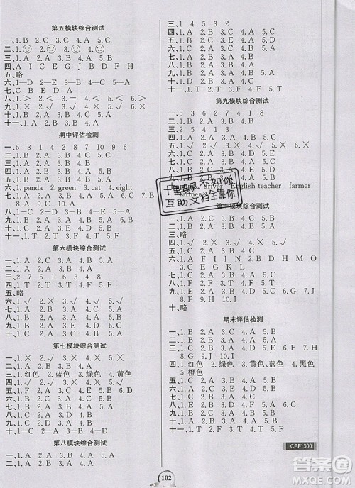 世纪金榜金榜小博士三年级英语上册外研版2020年新版答案 世纪金榜金榜小博士三年级英语上册外研版2020年新版答案
