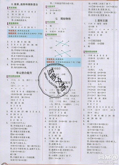 2020年新版世纪金榜金榜大讲堂二年级数学上册苏教版答案