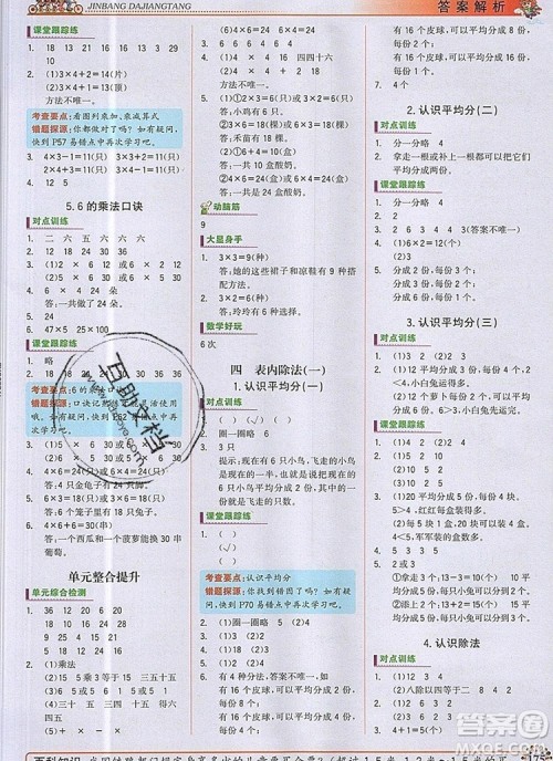 2020年新版世纪金榜金榜大讲堂二年级数学上册苏教版答案