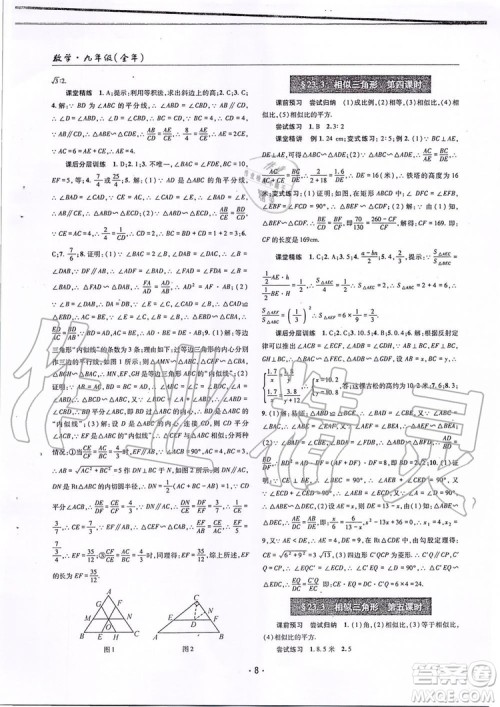 2019新版理科爱好者九年级数学全年华师大版2019第12-13期参考答案 2019新版理科爱好者九年级数学全年华师大版2019第12-13期参考答案