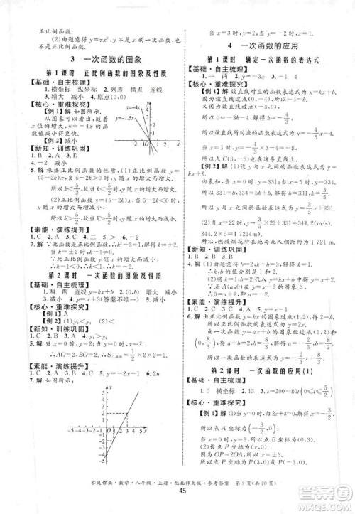 贵州教育出版社2019家庭作业数学八年级上册北师大版答案