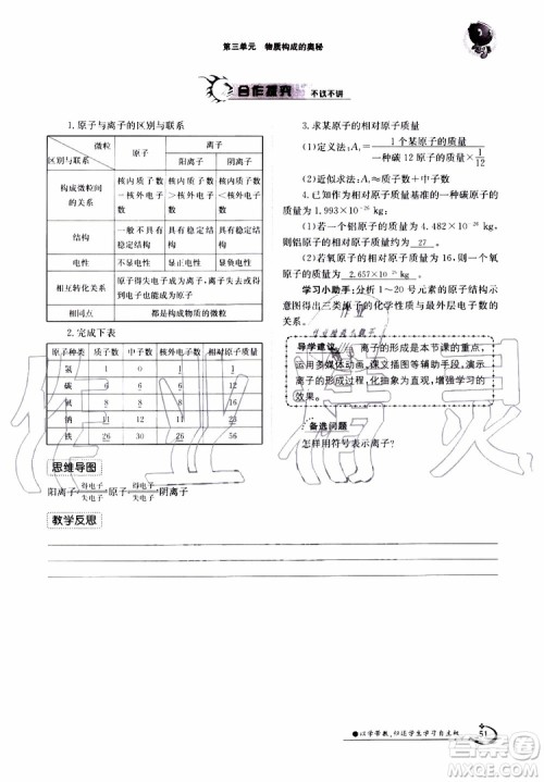金太阳教育2019年金太阳导学案化学九年级全一册创新版参考答案 金太阳教育2019年金太阳导学案化学九年级全一册创新版参考答案