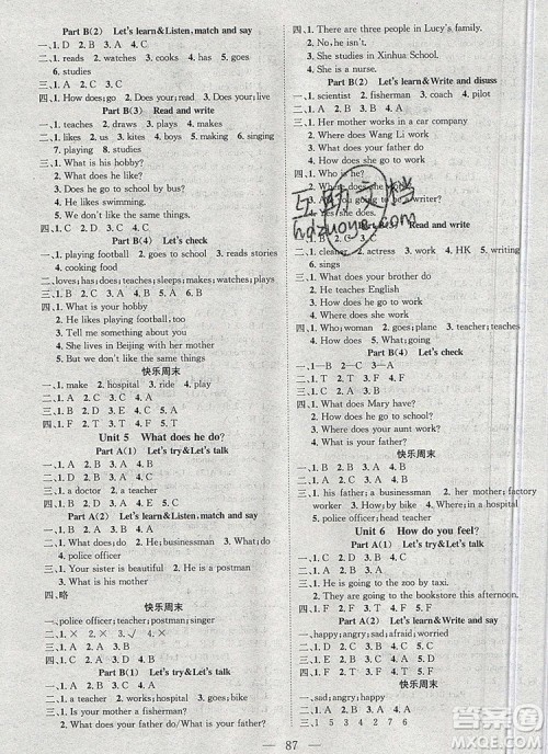 2020新版智慧万羽优质课堂快乐成长六年级英语上册人教版答案 2020新版智慧万羽优质课堂快乐成长六年级英语上册人教版答案