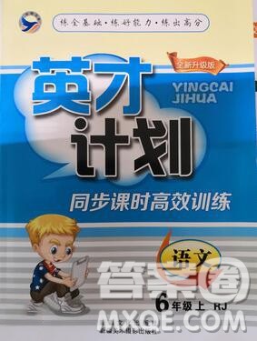 2019年人教版英才计划同步课时高效训练六年级语文上册答案 2019年人教版英才计划同步课时高效训练六年级语文上册答案