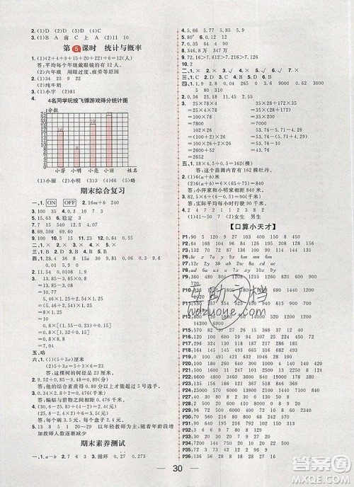 南方出版社2019年核心素养天天练四年级数学上册青岛版五四制答案