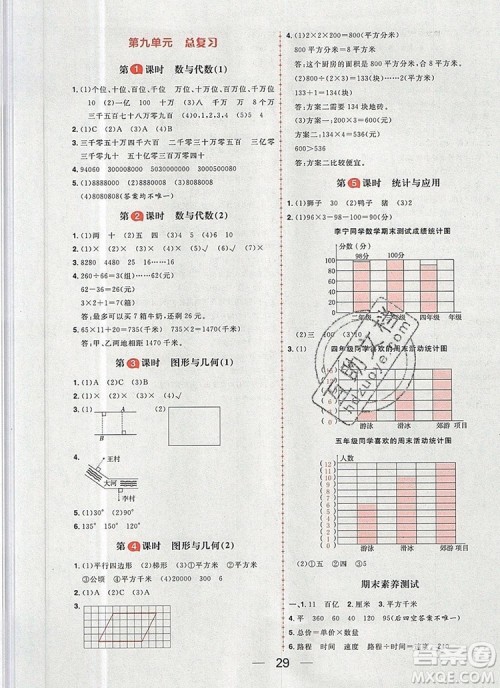 南方出版社2019年核心素养天天练四年级数学上册人教版答案 南方出版社2019年核心素养天天练四年级数学上册人教版答案