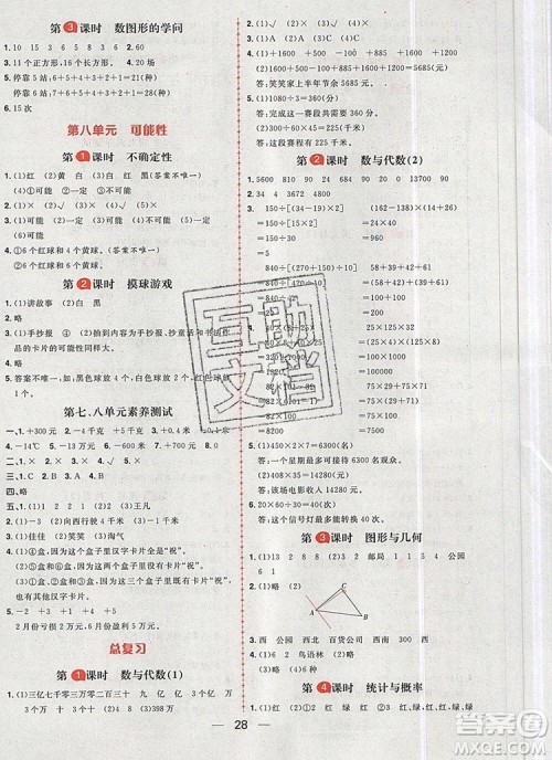 南方出版社2019年核心素养天天练四年级数学上册北师大版答案 南方出版社2019年核心素养天天练四年级数学上册北师大版答案