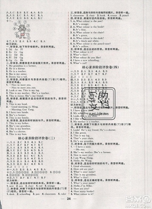 南方出版社2019年核心素养天天练三年级英语上册青岛版五四制答案 南方出版社2019年核心素养天天练三年级英语上册青岛版五四制答案