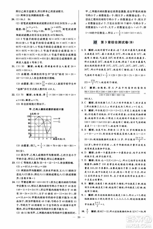 2019年亮点给力大试卷数学九年级上册人教版参考答案 2019年亮点给力大试卷数学九年级上册人教版参考答案