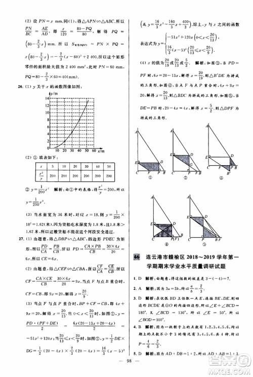 2019年亮点给力大试卷数学九年级上册人教版参考答案