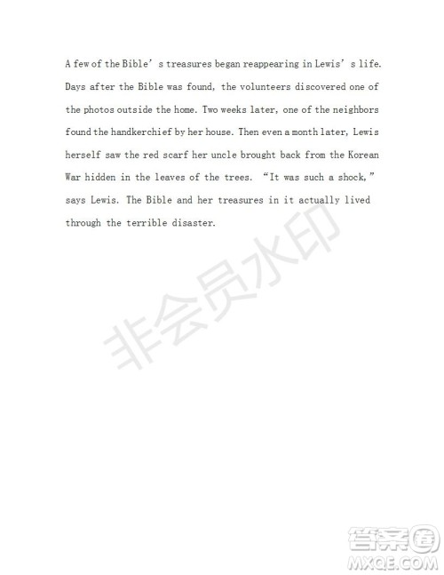 学生双语报2019-2020学年RX版浙江专版高一Book1第4期测试题参考答案