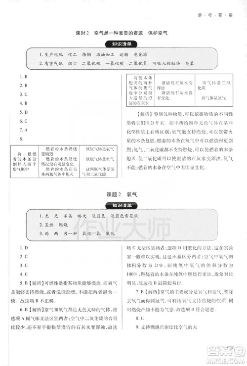 天津教育出版社2019学习质量监测九年级化学上册人教版答案 天津教育出版社2019学习质量监测九年级化学上册人教版答案