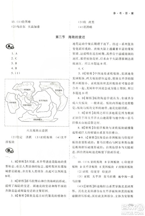 天津教育出版社2019学习质量监测地理七年级上册人教版答案 天津教育出版社2019学习质量监测地理七年级上册人教版答案