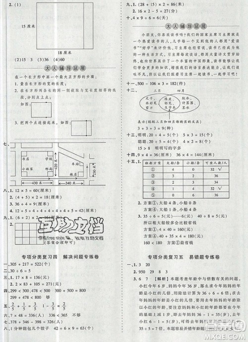 江西人民出版社2019年王朝霞考点梳理时习卷三年级数学上册人教版答案 江西人民出版社2019年王朝霞考点梳理时习卷三年级数学上册人教版答案