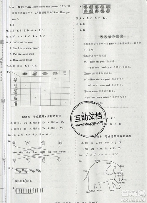 江西人民出版社2019年王朝霞考点梳理时习卷三年级英语上册人教版答案