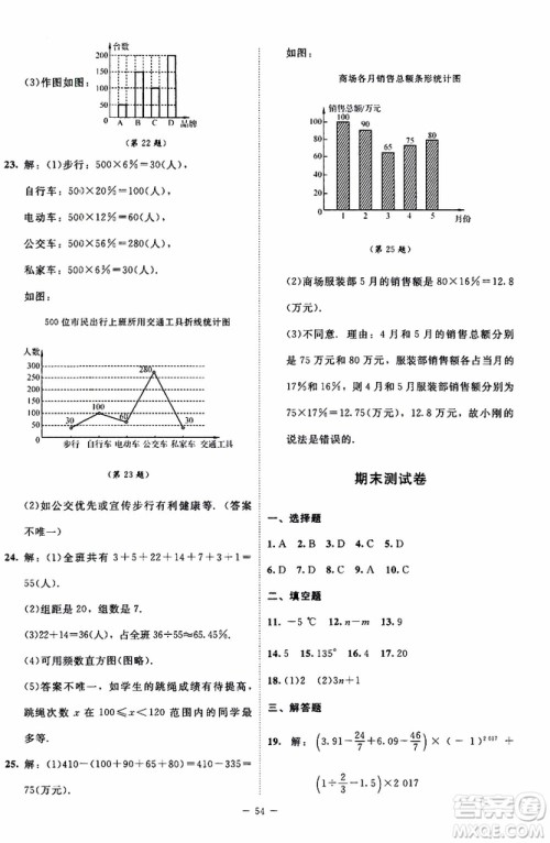 2019年课内课外直通车数学七年级上册北师大版参考答案