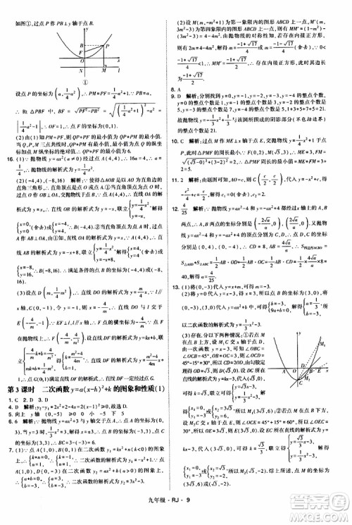 2019年经纶学典学霸题中题数学九年级全一册RJ人教版参考答案