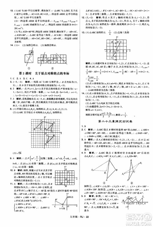 2019年经纶学典学霸题中题数学九年级全一册RJ人教版参考答案