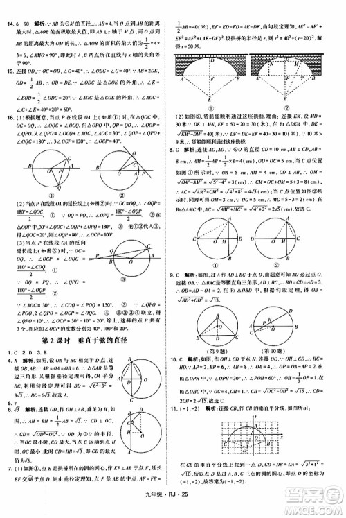 2019年经纶学典学霸题中题数学九年级全一册RJ人教版参考答案