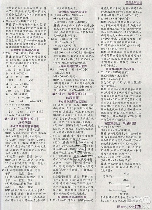 2019年考点集训与满分备考四年级数学上册人教版答案 2019年考点集训与满分备考四年级数学上册人教版答案