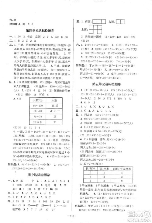 江苏人民出版社2019江苏好卷四年级数学上册江苏版答案 江苏人民出版社2019江苏好卷四年级数学上册江苏版答案
