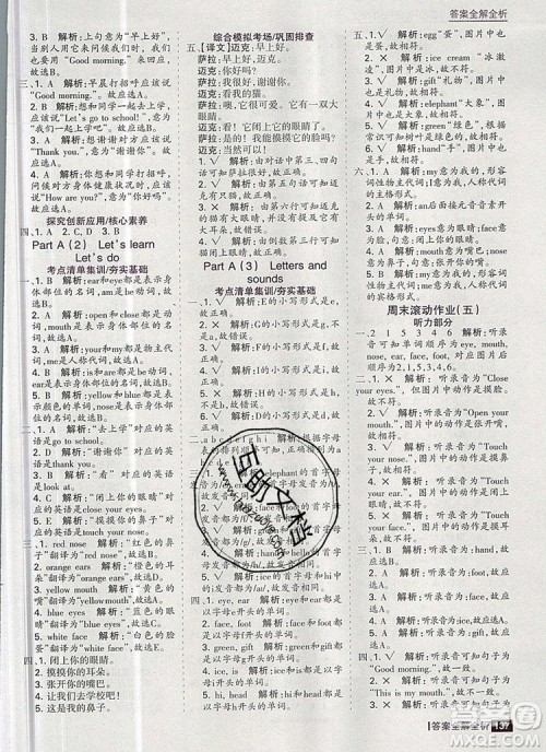 2019年考点集训与满分备考三年级英语上册人教版答案 2019年考点集训与满分备考三年级英语上册人教版答案