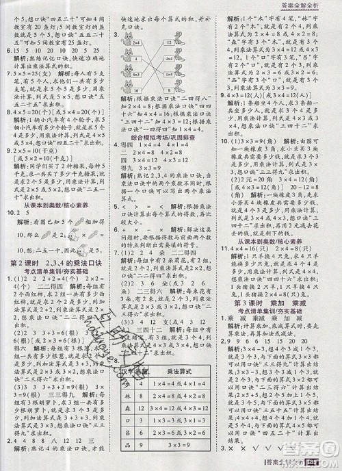 2019年考点集训与满分备考二年级数学上册人教版答案