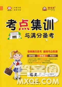 2019年考点集训与满分备考一年级语文上册人教版答案