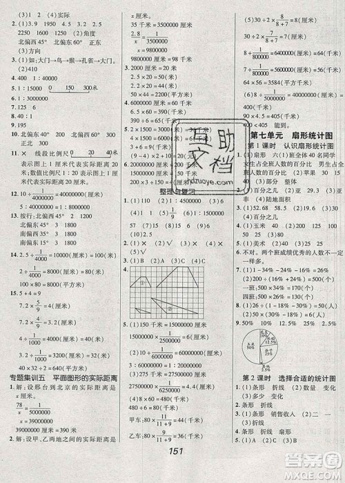 2019年冀教版全优课堂考点集训与满分备考六年级数学上册答案 2019年冀教版全优课堂考点集训与满分备考六年级数学上册答案