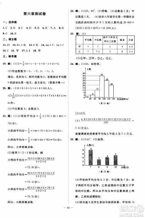 2019年课内课外直通车数学八年级上册北师大版参考答案
