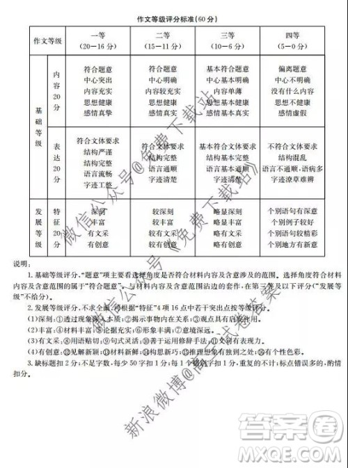 2020届邢台市高三上学期第三次月考语文答案