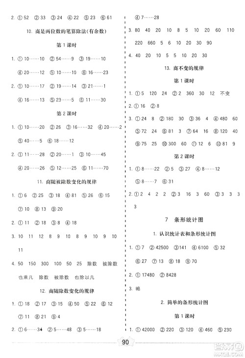 河北大学出版社2019五E口算题卡四年级上册人教版答案 河北大学出版社2019五E口算题卡四年级上册人教版答案