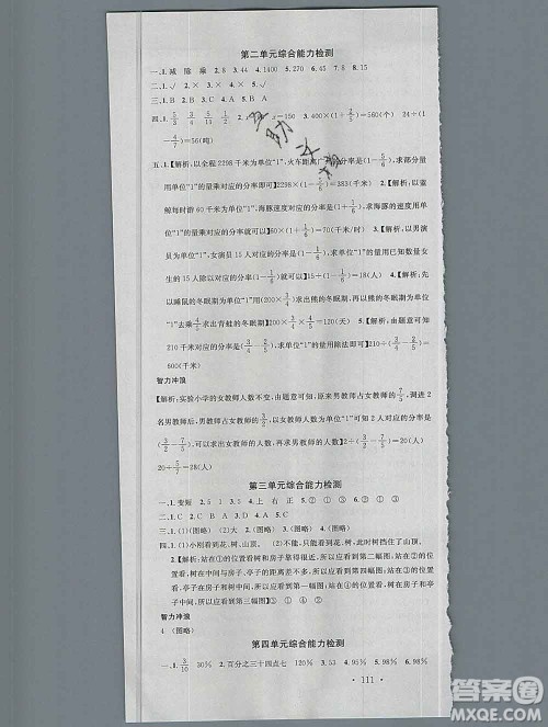 广东经济出版社2019秋名校课堂六年级数学上册北师版答案 广东经济出版社2019秋名校课堂六年级数学上册北师版答案