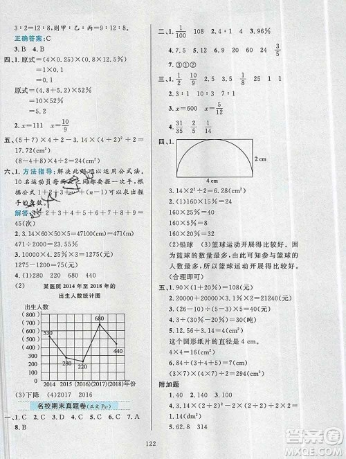 陕西人民教育出版社2019年小学教材全练六年级数学上册北师版答案