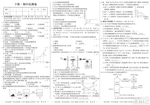 江西高校出版社2019阳光试卷单元测试卷九年级化学全一册人教版答案
