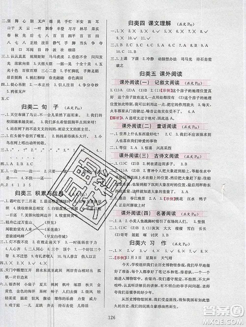 陕西人民教育出版社2019年小学教材全练三年级语文上册人教版答案 陕西人民教育出版社2019年小学教材全练三年级语文上册人教版答案