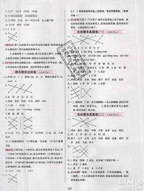 陕西人民教育出版社2019年小学教材全练一年级语文上册人教版答案 陕西人民教育出版社2019年小学教材全练一年级语文上册人教版答案