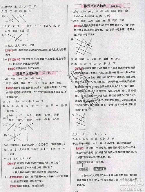 陕西人民教育出版社2019年小学教材全练一年级语文上册人教版答案 陕西人民教育出版社2019年小学教材全练一年级语文上册人教版答案