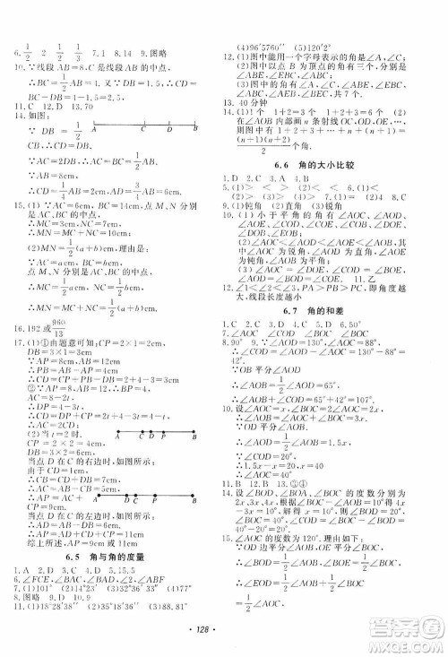 花山小状元2019学科能力达标初中生100全优卷数学七年级上册浙教版ZJ答案
