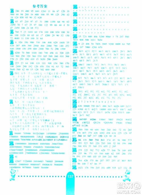 2019年西师大版数学口算题卡四年级上册参考答案 2019年西师大版数学口算题卡四年级上册参考答案