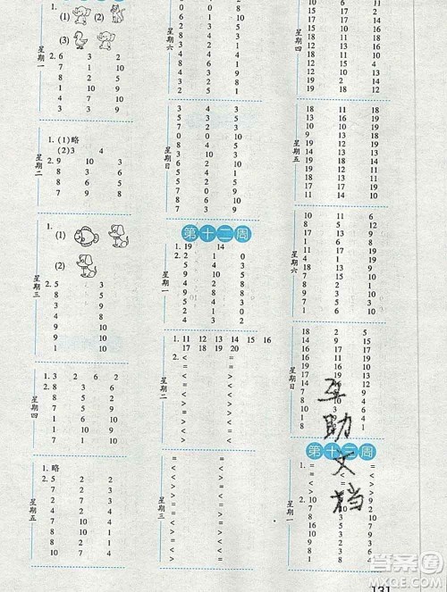 2019年秋经纶学典口算达人一年级数学上册北师版答案 2019年秋经纶学典口算达人一年级数学上册北师版答案