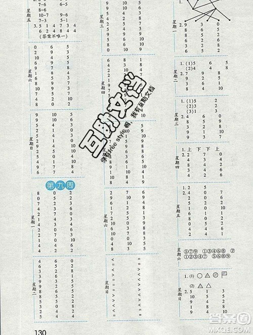 2019年秋经纶学典口算达人一年级数学上册北师版答案 2019年秋经纶学典口算达人一年级数学上册北师版答案
