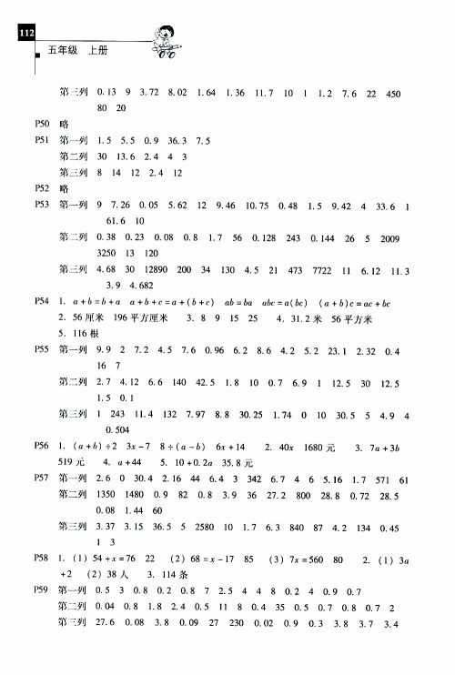 2019年一线名师口算应用题天天练一本全五年级上册参考答案 2019年一线名师口算应用题天天练一本全五年级上册参考答案