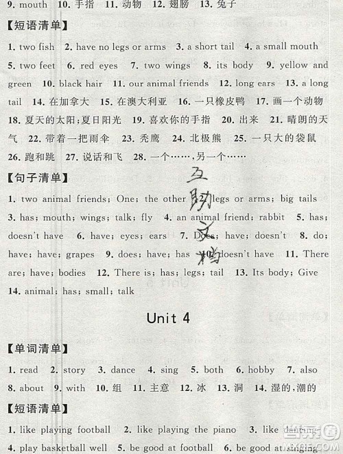2019年秋江苏版经纶学典课时作业五年级英语上册答案