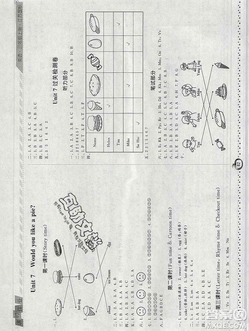 2019年秋江苏版经纶学典课时作业三年级英语上册答案