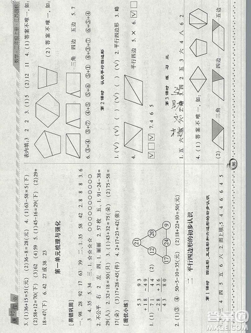 2019年秋江苏版经纶学典课时作业二年级数学上册答案 2019年秋江苏版经纶学典课时作业二年级数学上册答案