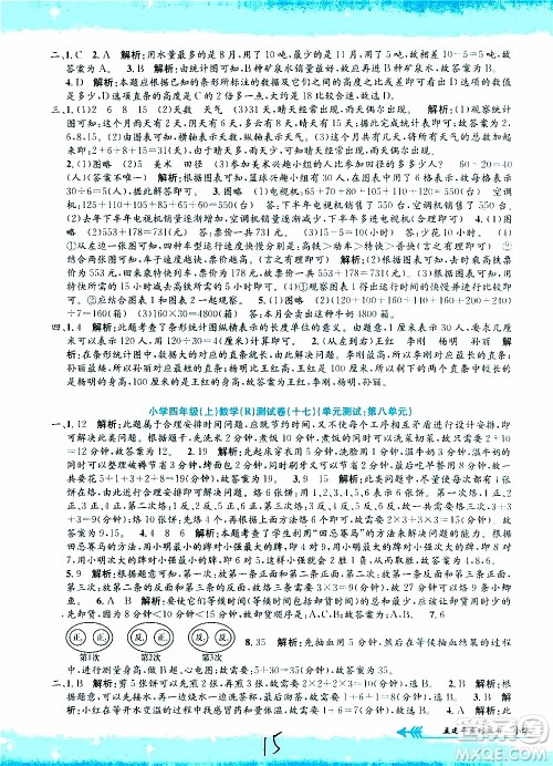 孟建平系列丛书2019年小学单元测试数学四年级上册R人教版参考答案 孟建平系列丛书2019年小学单元测试数学四年级上册R人教版参考答案